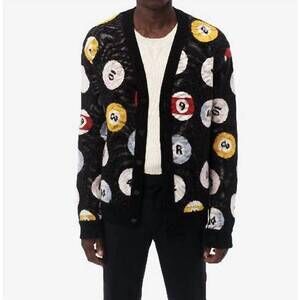 NEW AMIRI pool ball cardigan in black